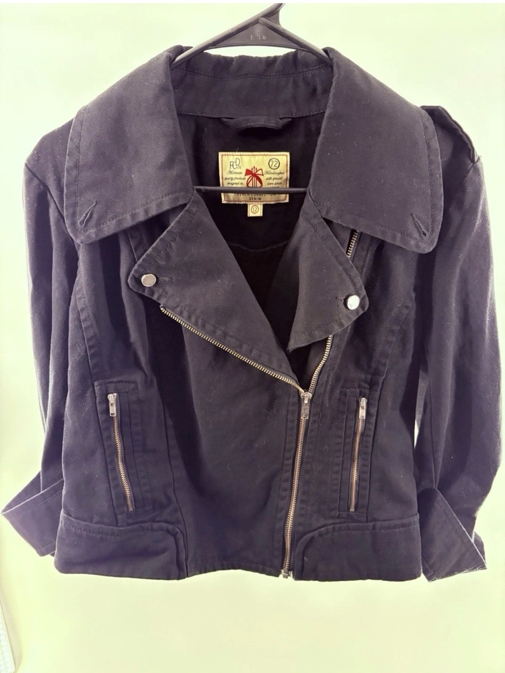 French Connection Black Utility Moto Jacket